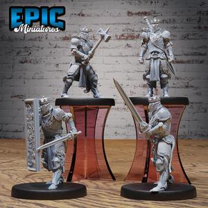 Tower Knight Set / Royal Male Warrior / Human Guard / Armored Fighter / Castle Encounter