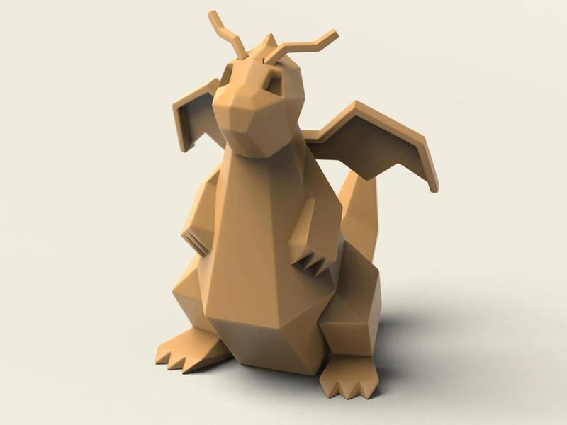 Low-poly Dragonite   