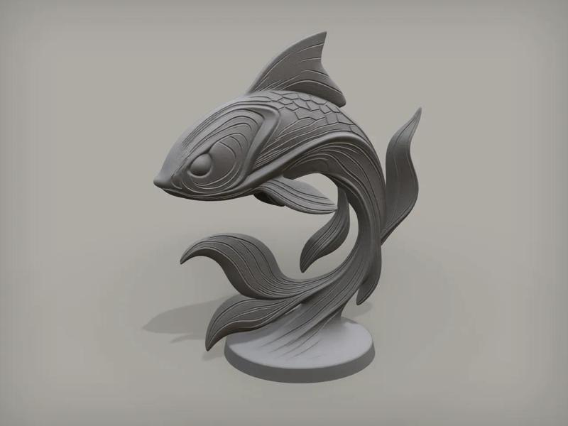 Koi Statue   