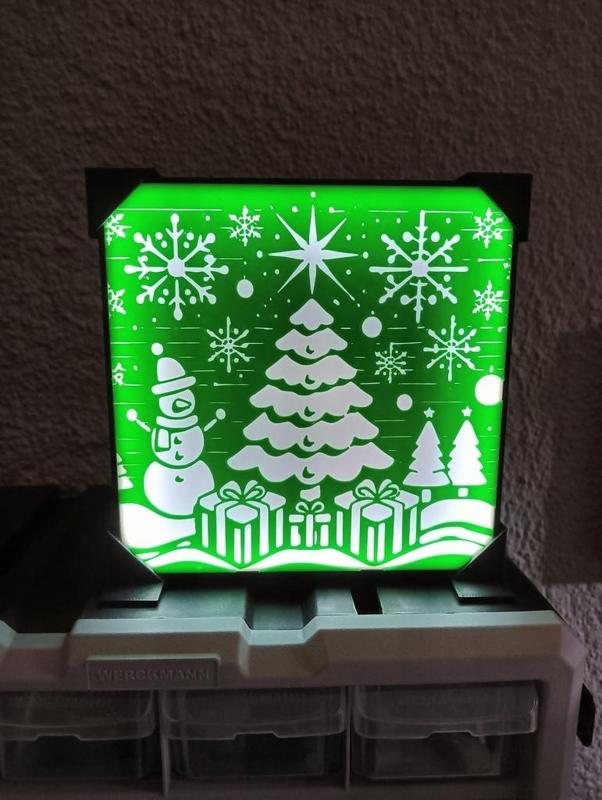 Christmas Lamp (DIY) With Easy Solution To Change Front !