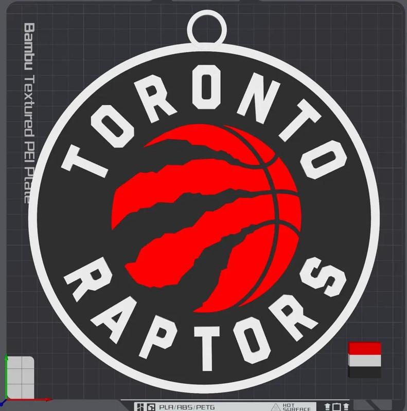 Toronto Raptors Oversized Necklace Logo   