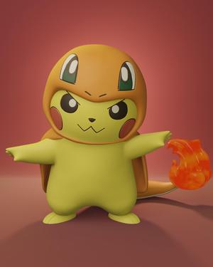Pokemon - Pikachu Cosplay Charmander