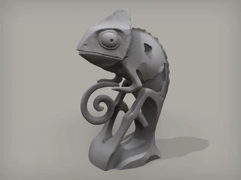Cameleon Skulptur   