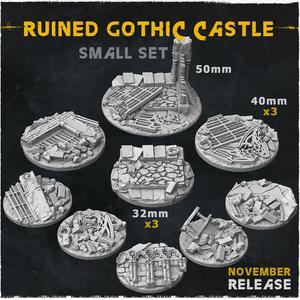 Ruined Gothic Castle (Small Set) - Wargame Bases & Toppers
