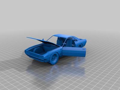 striped muscle car 