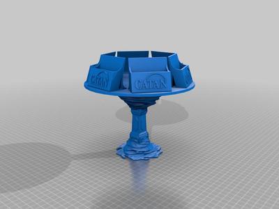 Round Catan Card Holder Pedestal 