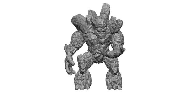 Stone Golem watching someone small