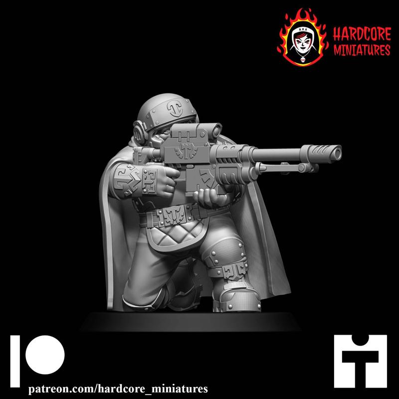 Veteran Dwarf with Sniper Rifle and Grenade Launcher