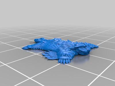 Owlbear skin rug (without cat)