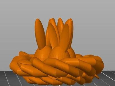 Osternest mit Haseneiern   