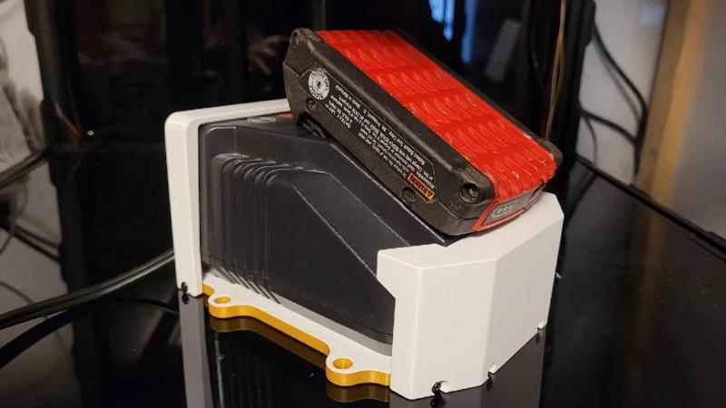 Mounting bracket for Bosch 18v battery chargers   