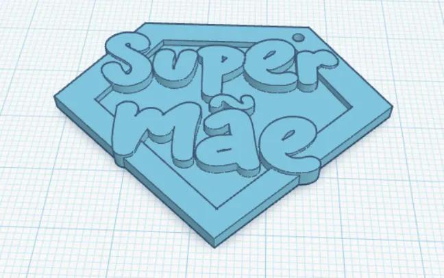 Porta-Chaves a dizer "Super Mãe"   