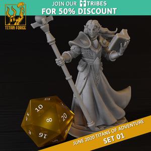 Elf Male Wizard - RPG Hero Character D&D 5e - Titans of Adventure Set 01