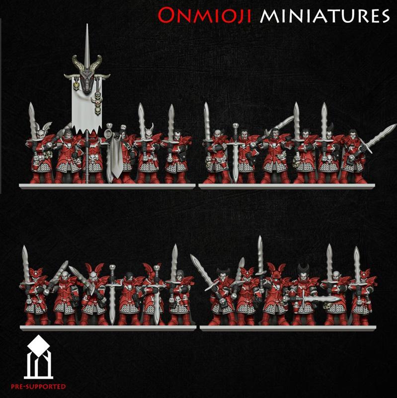 vampire knights with twohanded swords on foot 10mm