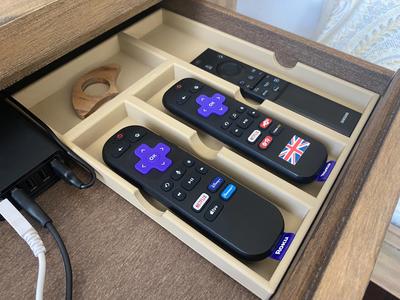 Bedside Table Remote Control Tray