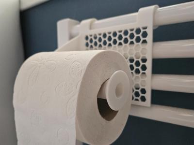 Toilet paper holder for bathroom radiator