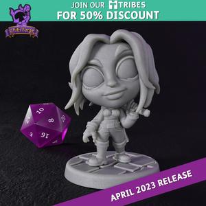 Female Human Fighter - Chibi Forge