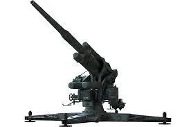 Originally modeled 8.8 cm caliber cannon   