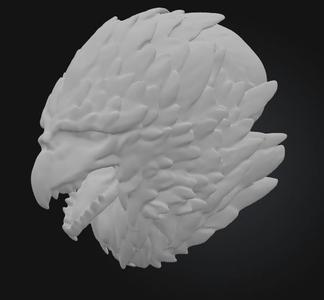 eagle man , skull , head
