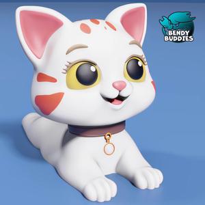 Cat Door Stop / Cute Animal Stopper / Hold Open Model / Wedge Creature Figure / Print-in-Place Statue / Home Decoration