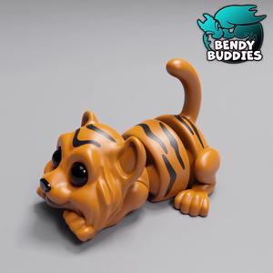 Tigerpaw Cute Tiger / Wild Animal Articulated / Print-in-Place Southern Creature / Cute Feline Cat / Forest World Beast / Jungle Encounter
