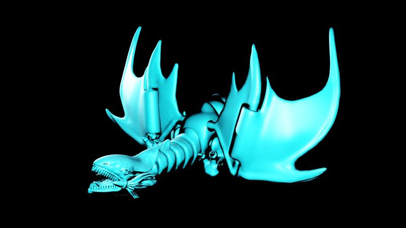 Flexi Black Dragon Blue eyes