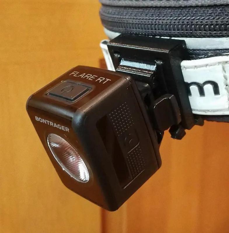 Bicycle seat bag mount for Bontrager Flare tail light   