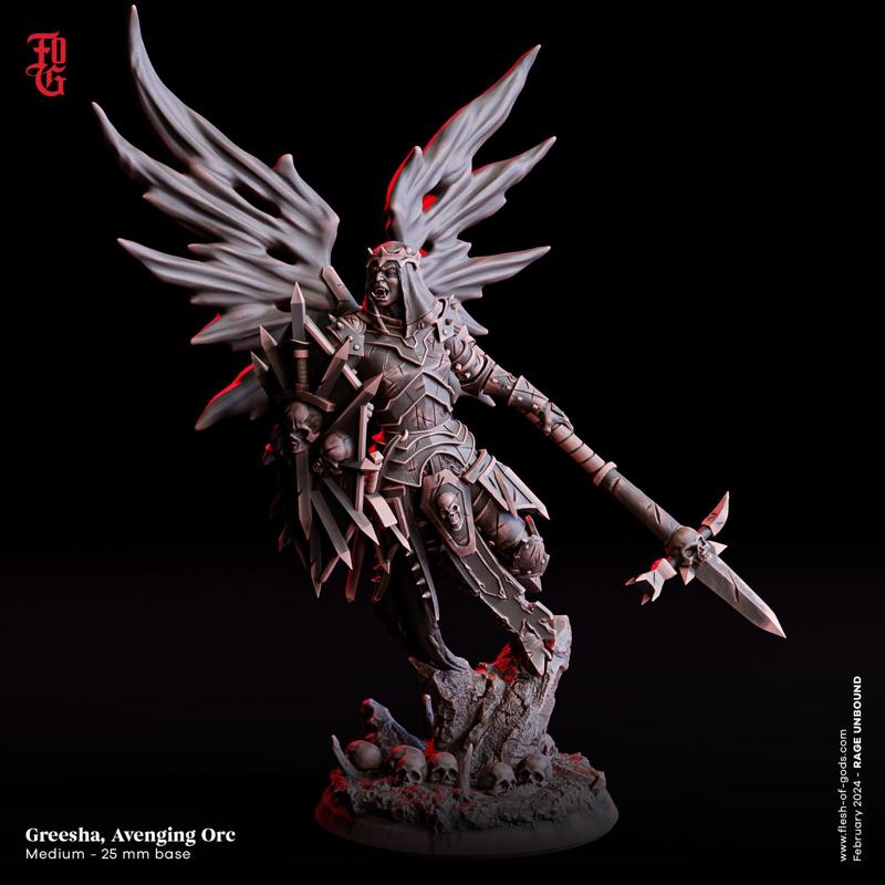 Greesha, Avenging Orc (Orc/Aasimar)
