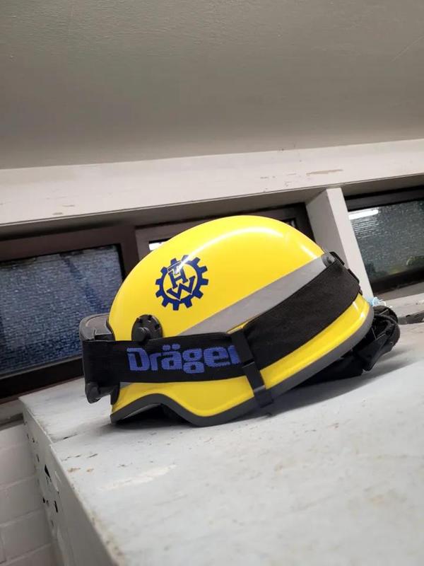 Brillenhalterung Dräger Helm   