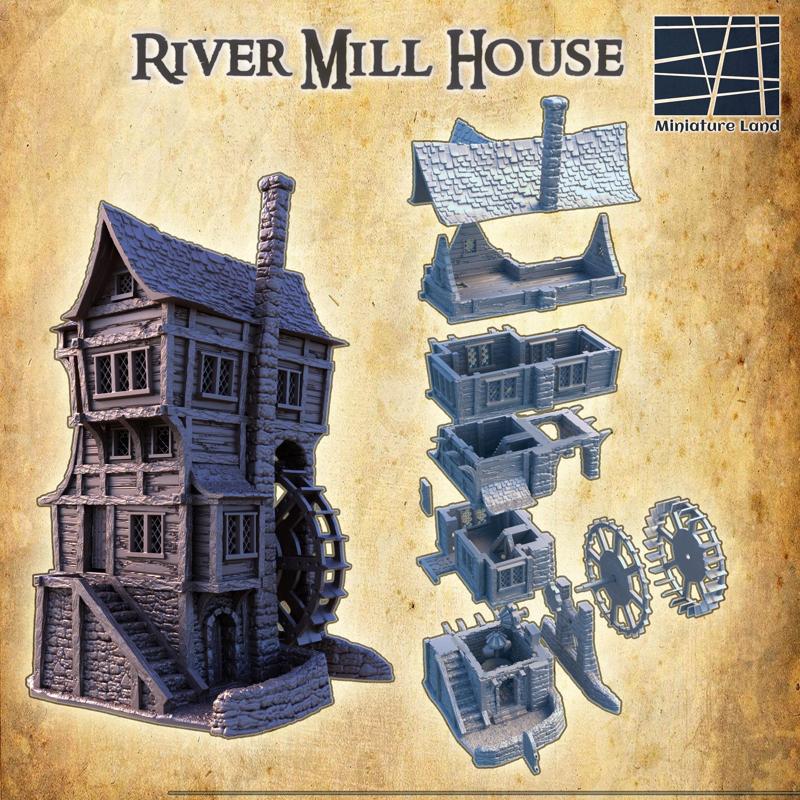 River Mill House - Tabletop Terrain - 28 MM