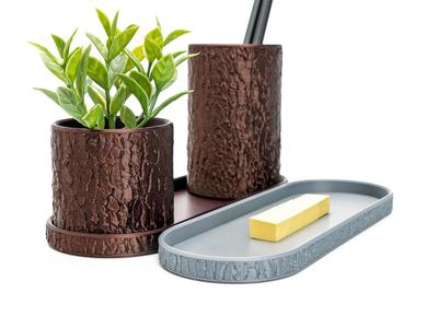Tree Bark Desk Organizer   