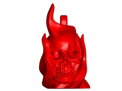uNuSuaL Ornaments - Flaming Skull