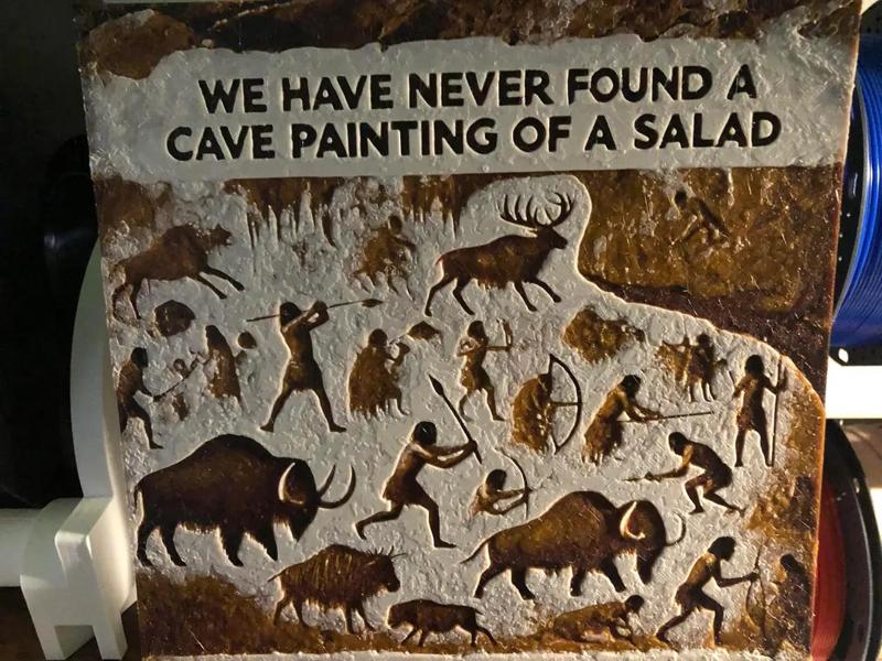 No Cave Salad Painting (Hueforge)   