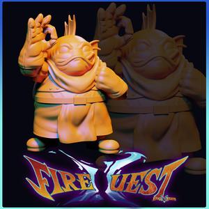 Travelling Fishman, Fire Quest II Miniature/Statue - Pre-Supported