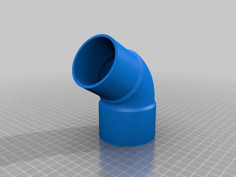 Gutter Bend 45˚ and 60° (pipe fitting, 63mm)   