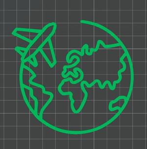 Airplane and 2d world