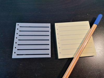 ToDo list stencil for quadratic post it