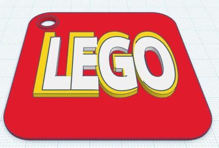 Lego logo keychain   