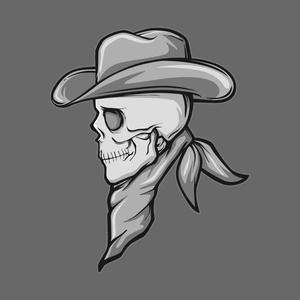 cowboy skull keychain   