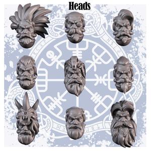 Heads with beards