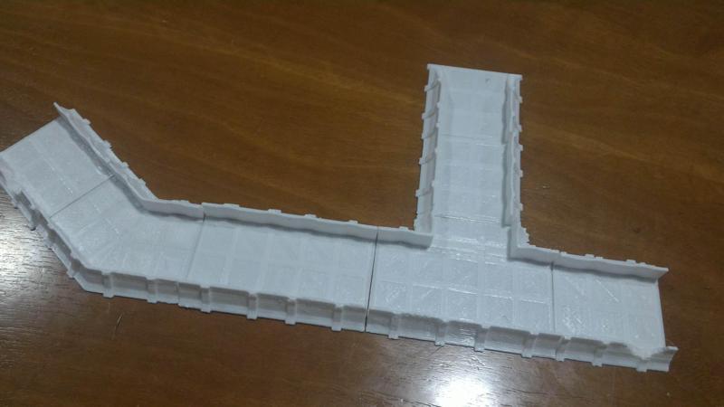 Tabletop 40k modular Defenseline Trench Warhammer Terrain Wall