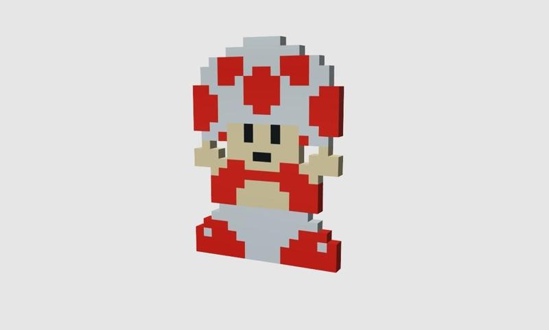 Super Mario Bros - Toad multicolor sprite