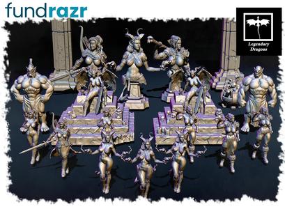 75 mm fantasy famale warriors complete pack