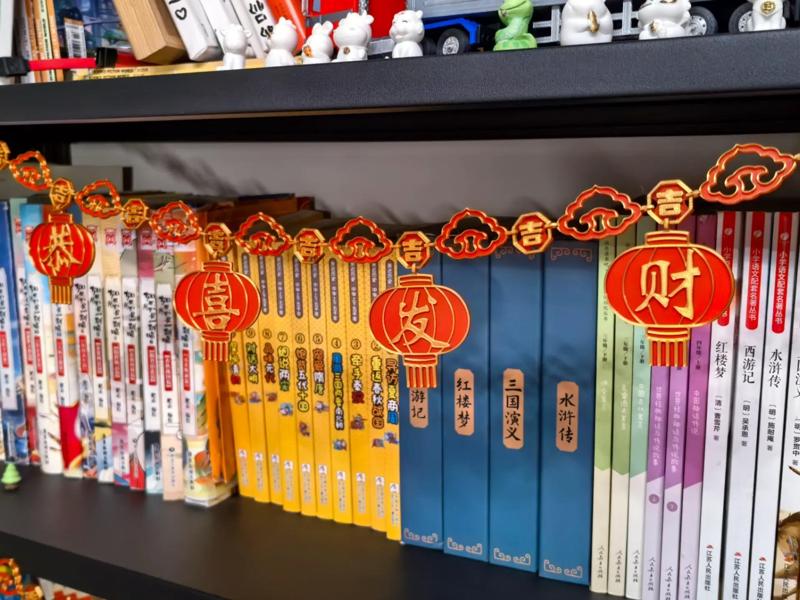 Happy Chinese New Year! Spring Festival Lantern Ornament, Wall Decor, Window Decor, Lantern String, One-Piece Print No Support