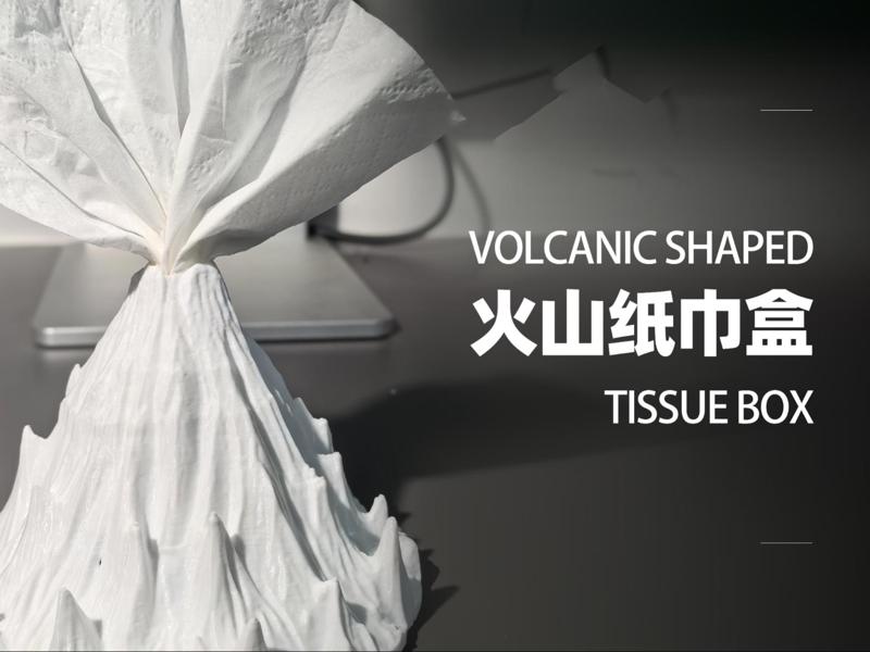 Volcanic Tissue Box Volcano Ornament Home Decor