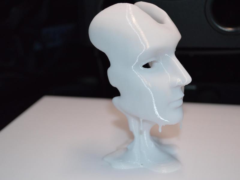 Melting face abstract