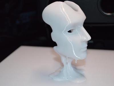 Melting face abstract