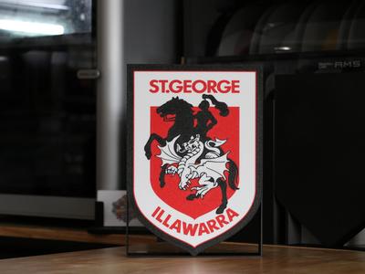 NRL Rugby St George Illawarra Dragon LED Light Box