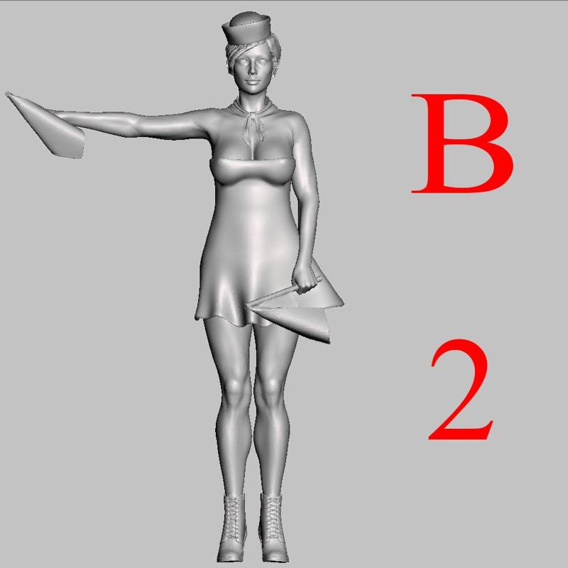 Alphabet. FlagWoman. Letter B