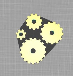 Gears diameters 1.5 , 2.5 , 3.5 , 4 cm